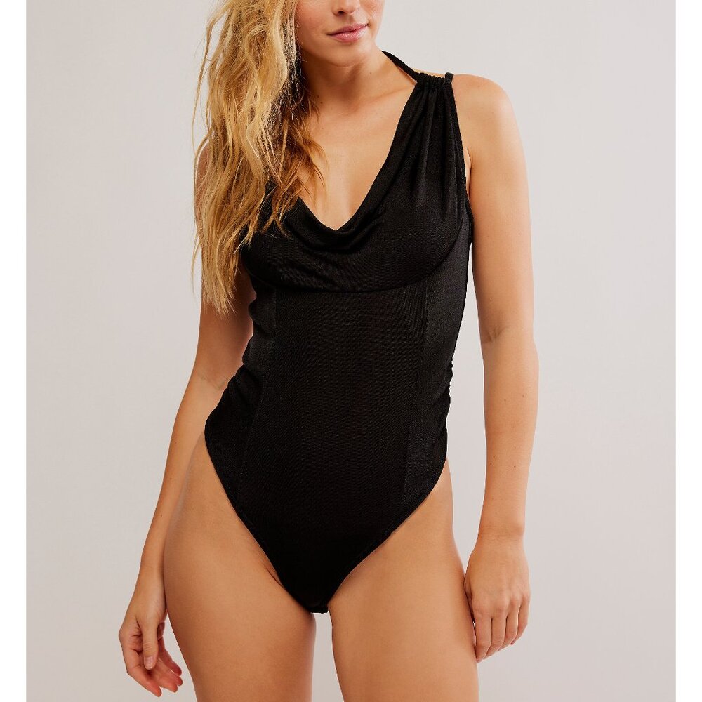 Free People First Choice Bodysuit / Black